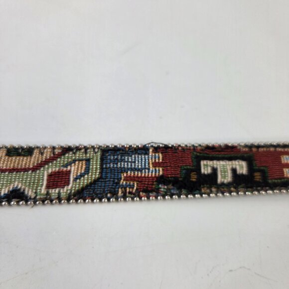 Vintage Absolutely Fresh Leather Womens Belt Southwestern Navajo Pattern Small - Picture 3 of 9